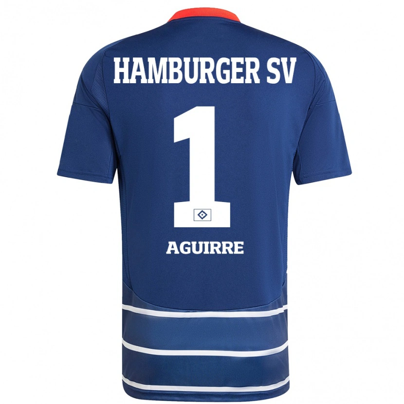 Danxen Hombre Camiseta José Aguirre #1 Azul Oscuro 2ª Equipación 2024/25 La Camisa