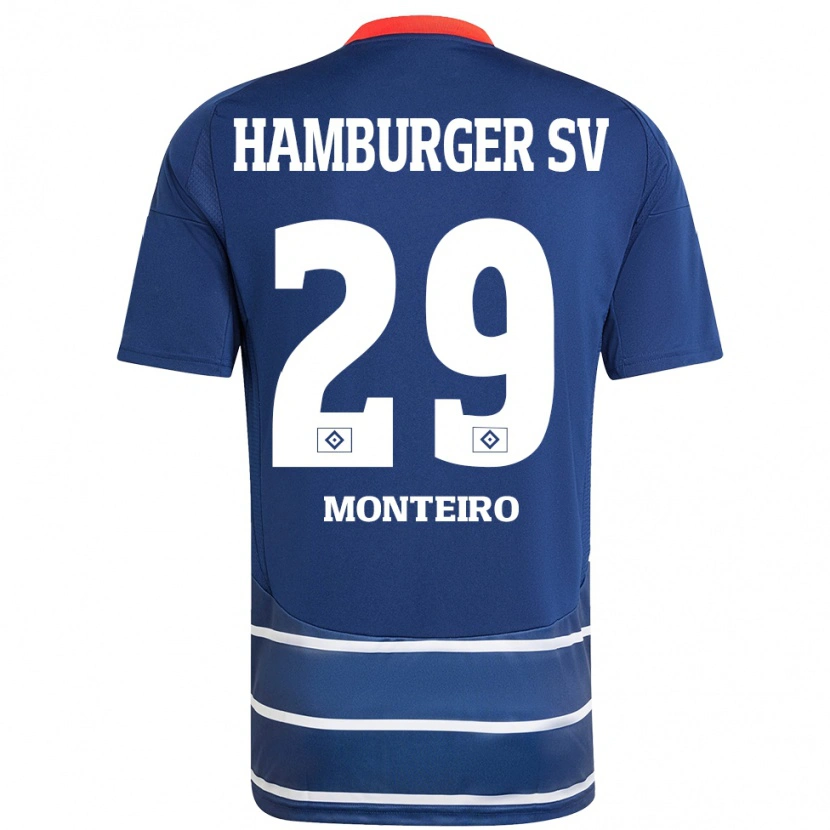 Danxen Hombre Camiseta Alfa Monteiro #29 Azul Oscuro 2ª Equipación 2024/25 La Camisa