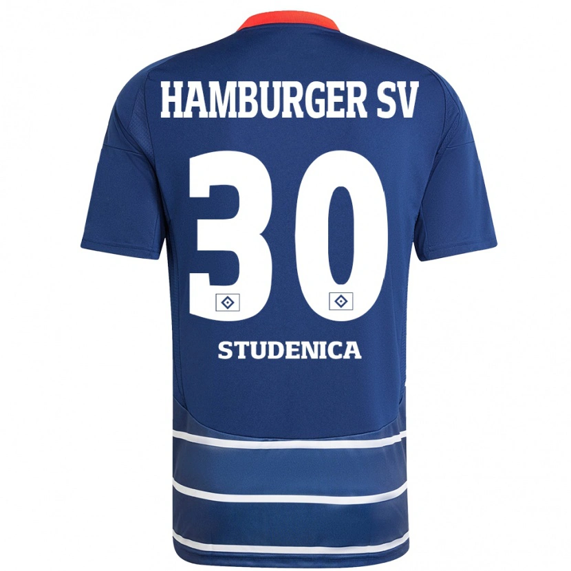Danxen Hombre Camiseta Aron Studenica #30 Azul Oscuro 2ª Equipación 2024/25 La Camisa