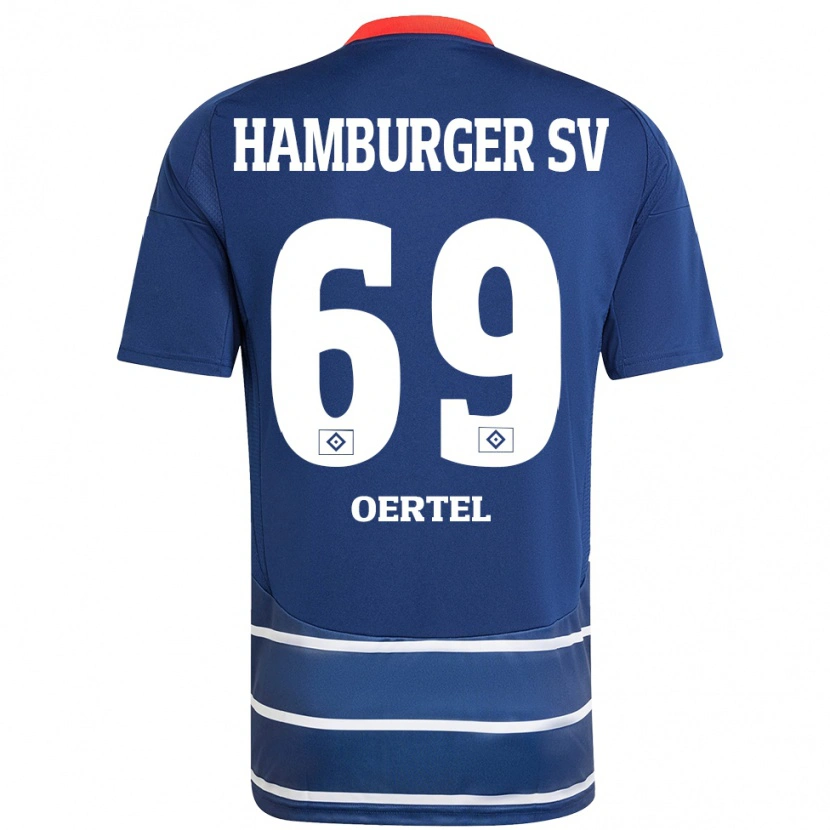 Danxen Hombre Camiseta Jan Oertel #69 Azul Oscuro 2ª Equipación 2024/25 La Camisa