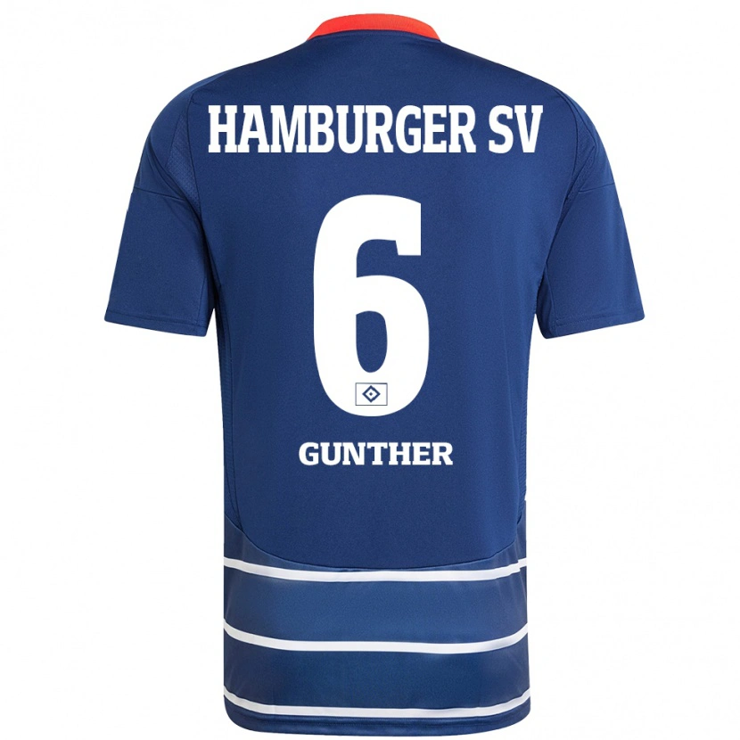 Danxen Hombre Camiseta Hannah Günther #6 Azul Oscuro 2ª Equipación 2024/25 La Camisa