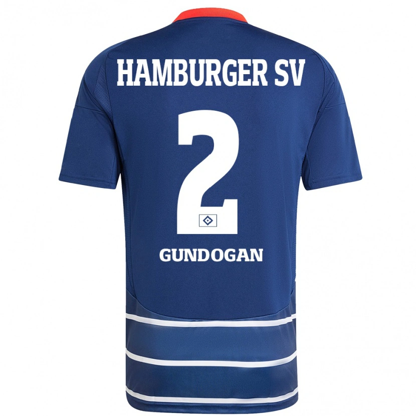 Danxen Hombre Camiseta Haci Gündogan #2 Azul Oscuro 2ª Equipación 2024/25 La Camisa