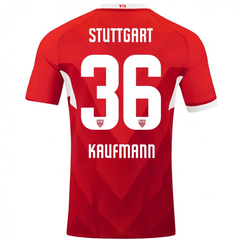 Danxen Hombre Camiseta Tino Kaufmann #36 Rojo Blanco 2ª Equipación 2024/25 La Camisa