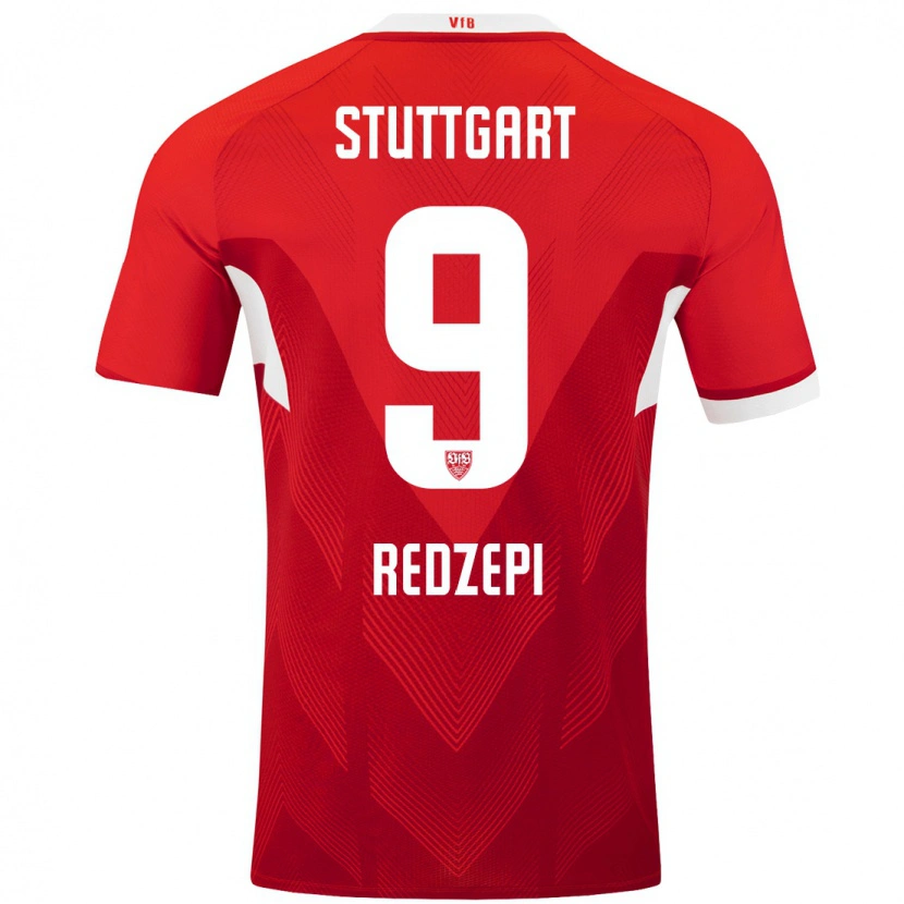 Danxen Hombre Camiseta Dafina Redzepi #9 Rojo Blanco 2ª Equipación 2024/25 La Camisa