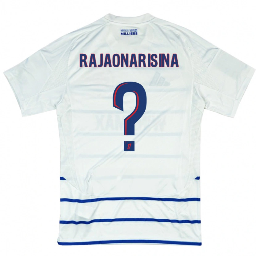 Danxen Hombre Camiseta Noah Rajaonarisina #0 Blanco Azul 2ª Equipación 2024/25 La Camisa