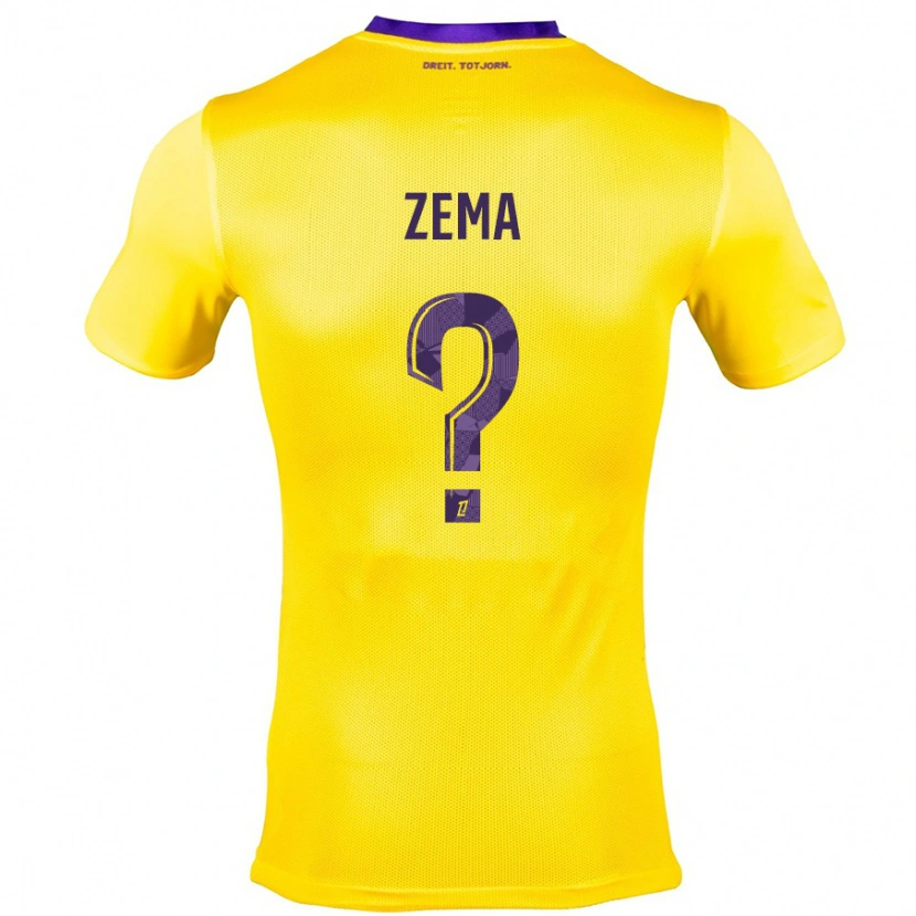 Danxen Hombre Camiseta Darris Zema #0 Amarillo Morado 2ª Equipación 2024/25 La Camisa
