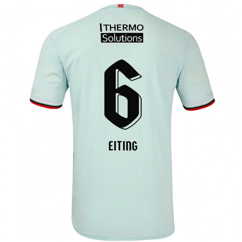 Danxen Hombre Camiseta Carel Eiting #6 Verde Claro 2ª Equipación 2024/25 La Camisa