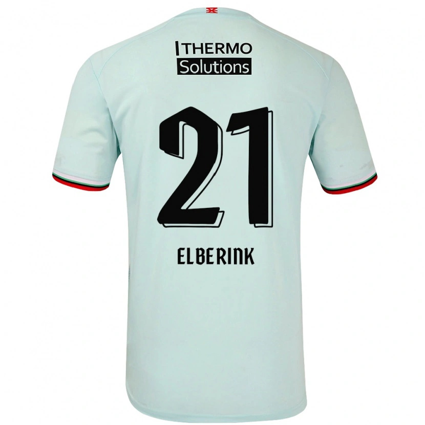 Danxen Hombre Camiseta Eva Oude Elberink #21 Verde Claro 2ª Equipación 2024/25 La Camisa