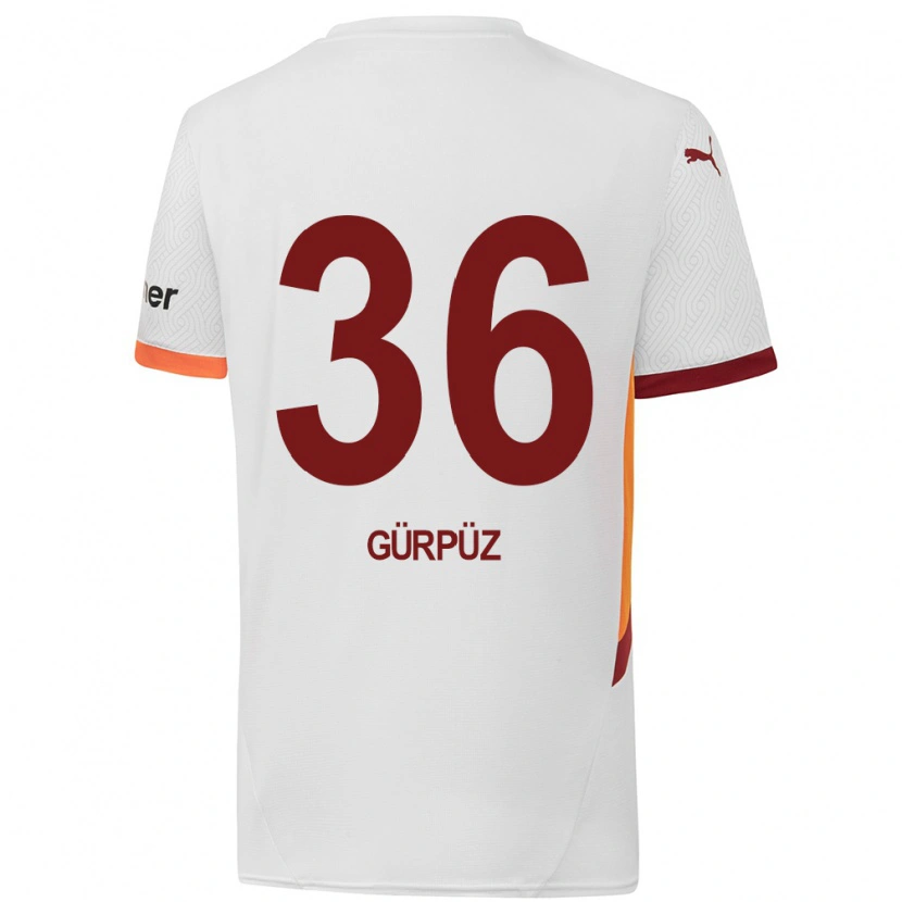 Danxen Hombre Camiseta Gökdeniz Gürpüz #36 Blanco Amarillo Rojo 2ª Equipación 2024/25 La Camisa