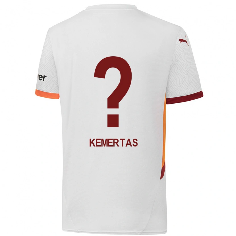 Danxen Hombre Camiseta Batın Özden Kemertaş #0 Blanco Amarillo Rojo 2ª Equipación 2024/25 La Camisa