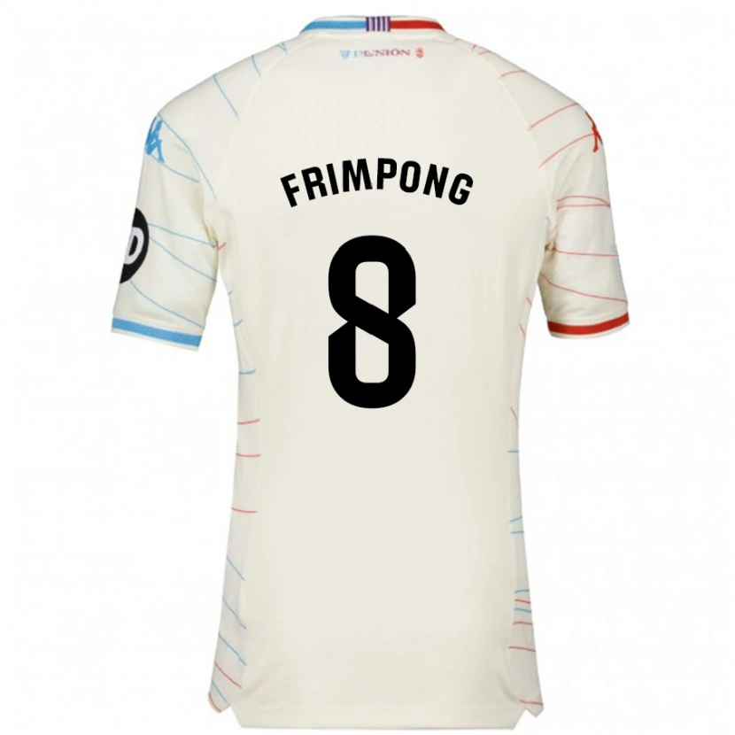 Danxen Hombre Camiseta Eugene Frimpong #8 Blanco Rojo Azul 2ª Equipación 2024/25 La Camisa