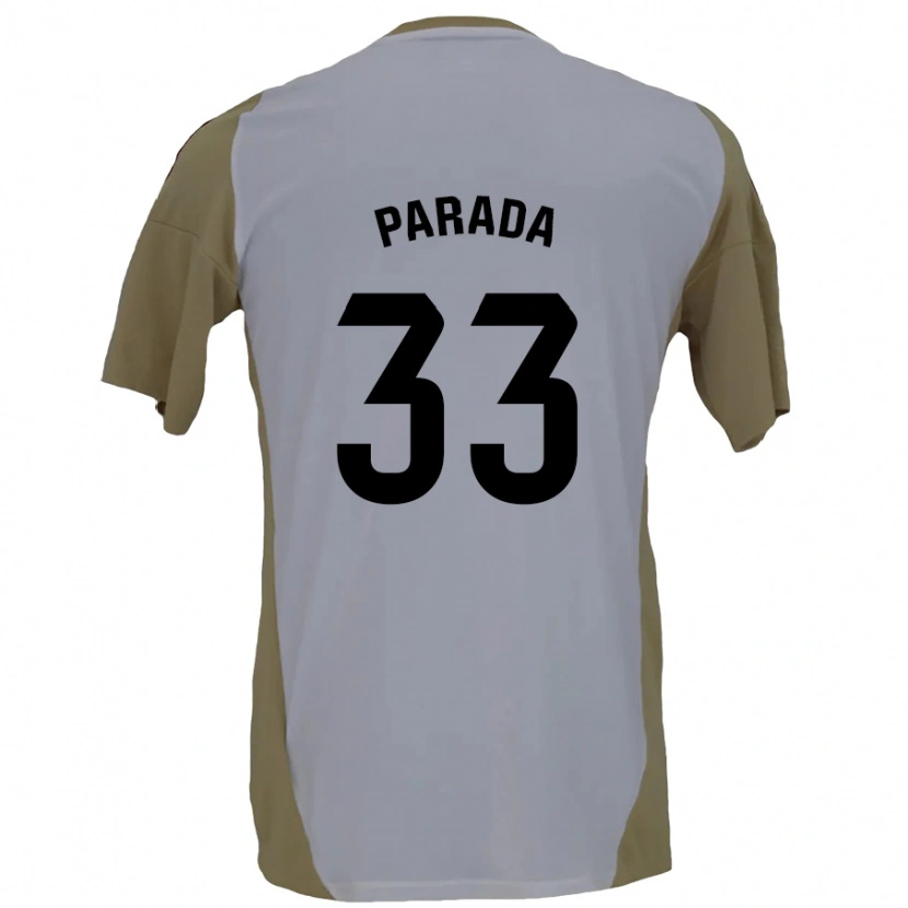 Danxen Hombre Camiseta Victor Parada #33 Marrón Blanco 2ª Equipación 2024/25 La Camisa