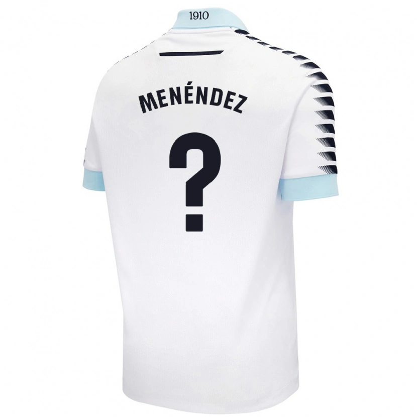Danxen Hombre Camiseta Jaime Menéndez #0 Blanco Azul 2ª Equipación 2024/25 La Camisa