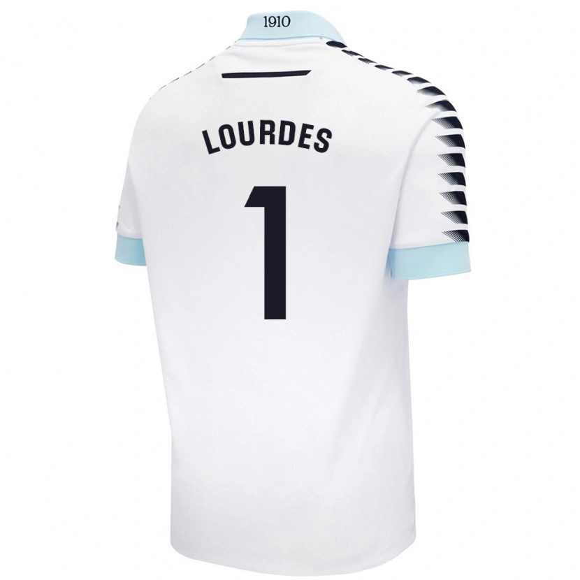 Danxen Hombre Camiseta Lourdes #1 Blanco Azul 2ª Equipación 2024/25 La Camisa