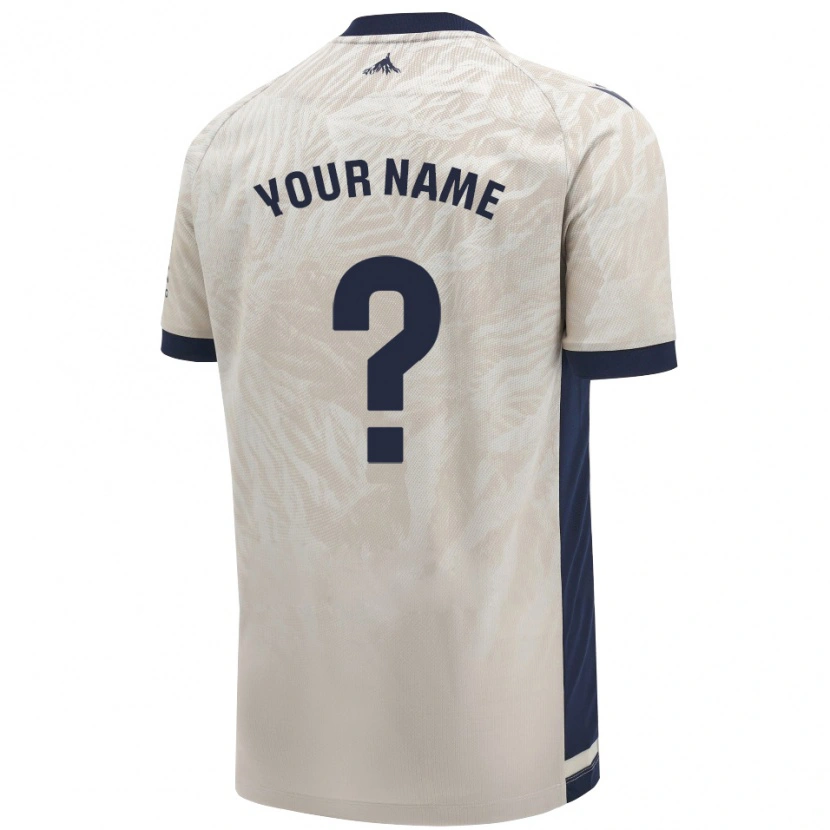 Danxen Hombre Camiseta Su Nombre #0 Gris Claro 2ª Equipación 2024/25 La Camisa