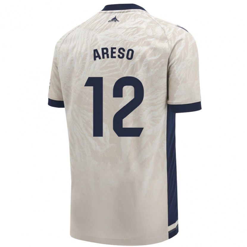 Danxen Hombre Camiseta Jesús Areso #12 Gris Claro 2ª Equipación 2024/25 La Camisa