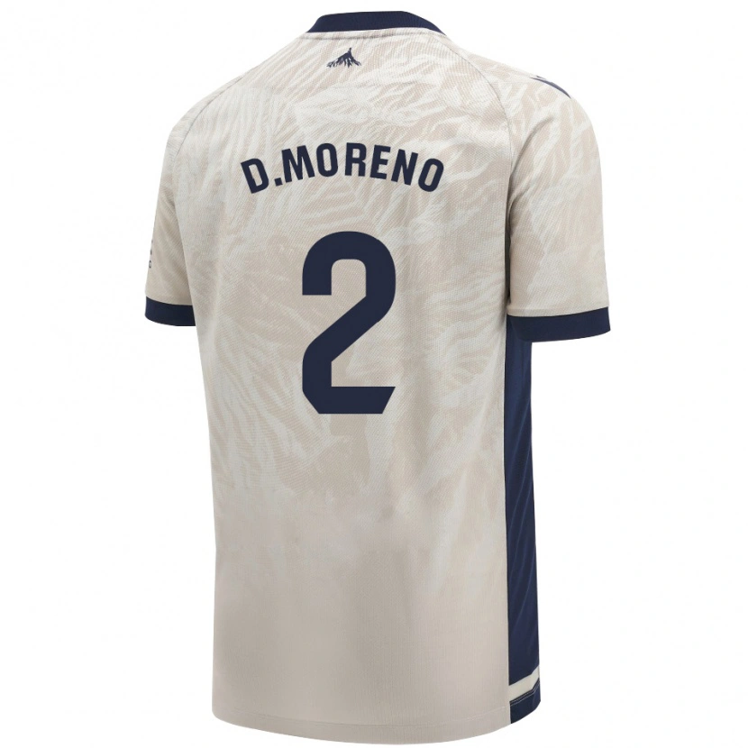 Danxen Hombre Camiseta Diego Moreno #2 Gris Claro 2ª Equipación 2024/25 La Camisa