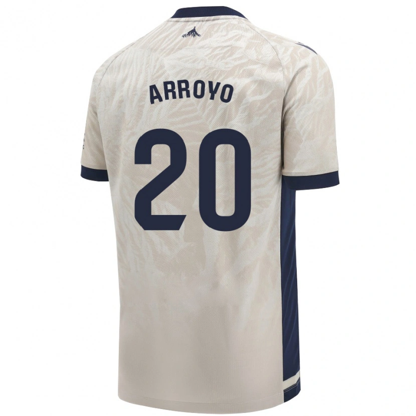Danxen Hombre Camiseta Roberto Arroyo #20 Gris Claro 2ª Equipación 2024/25 La Camisa