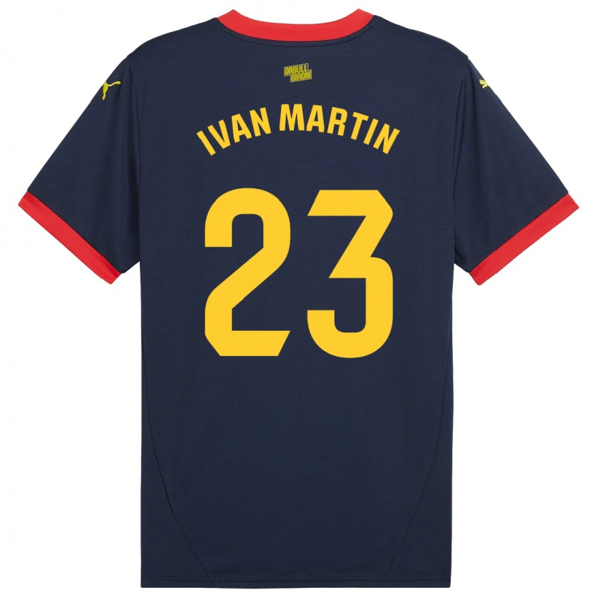 Danxen Hombre Camiseta Iván Martín #23 Azul Marino Rojo 2ª Equipación 2024/25 La Camisa