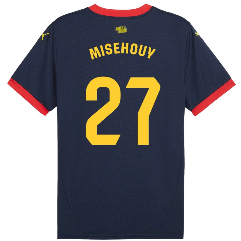 Danxen Hombre Camiseta Gabriel Misehouy #27 Azul Marino Rojo 2ª Equipación 2024/25 La Camisa