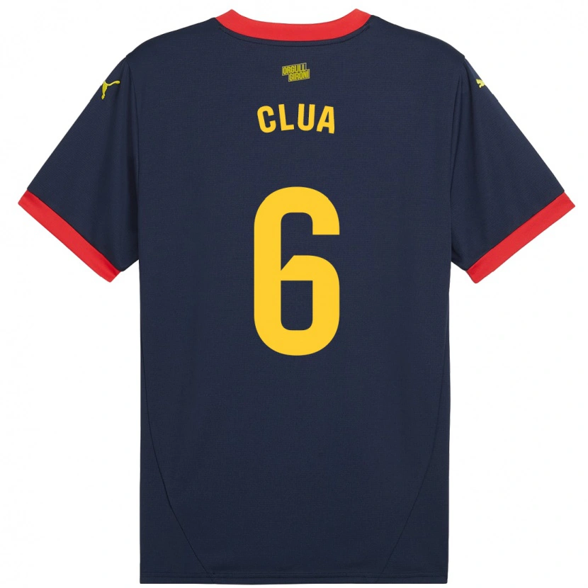 Danxen Hombre Camiseta Silvi Clua #6 Azul Marino Rojo 2ª Equipación 2024/25 La Camisa