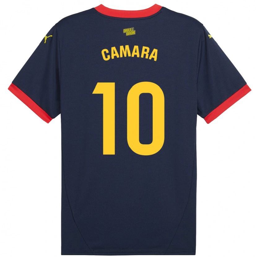Danxen Hombre Camiseta Dawda Camara #10 Azul Marino Rojo 2ª Equipación 2024/25 La Camisa