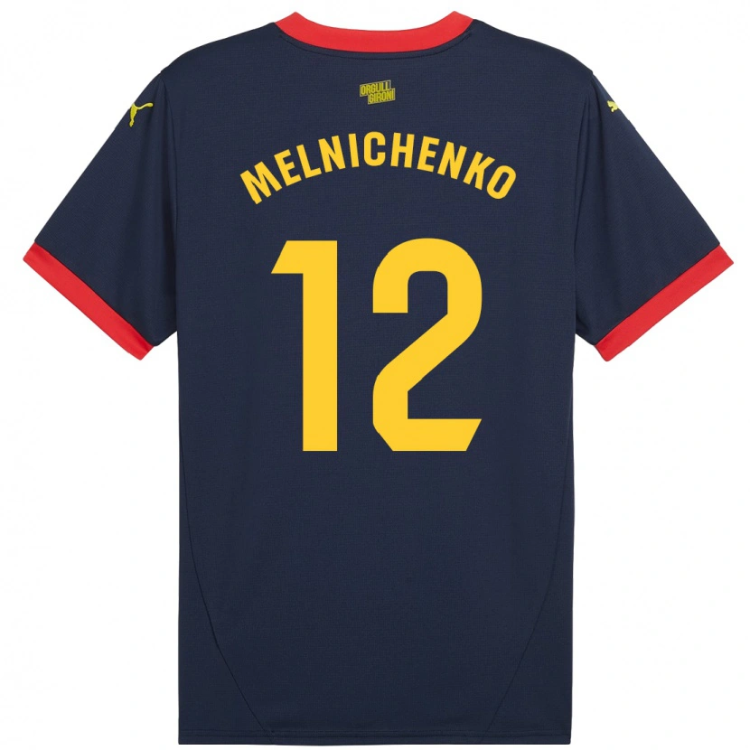 Danxen Hombre Camiseta Dmytro Melnichenko #12 Azul Marino Rojo 2ª Equipación 2024/25 La Camisa