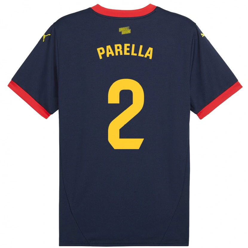 Danxen Hombre Camiseta Virginia Parella #2 Azul Marino Rojo 2ª Equipación 2024/25 La Camisa