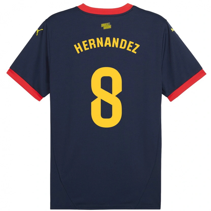 Danxen Hombre Camiseta Sofia Hernández #8 Azul Marino Rojo 2ª Equipación 2024/25 La Camisa