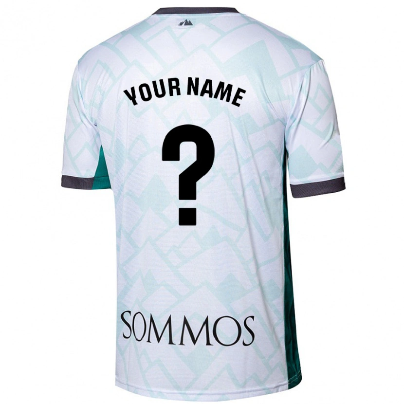 Danxen Hombre Camiseta Su Nombre #0 Blanco Verde 2ª Equipación 2024/25 La Camisa