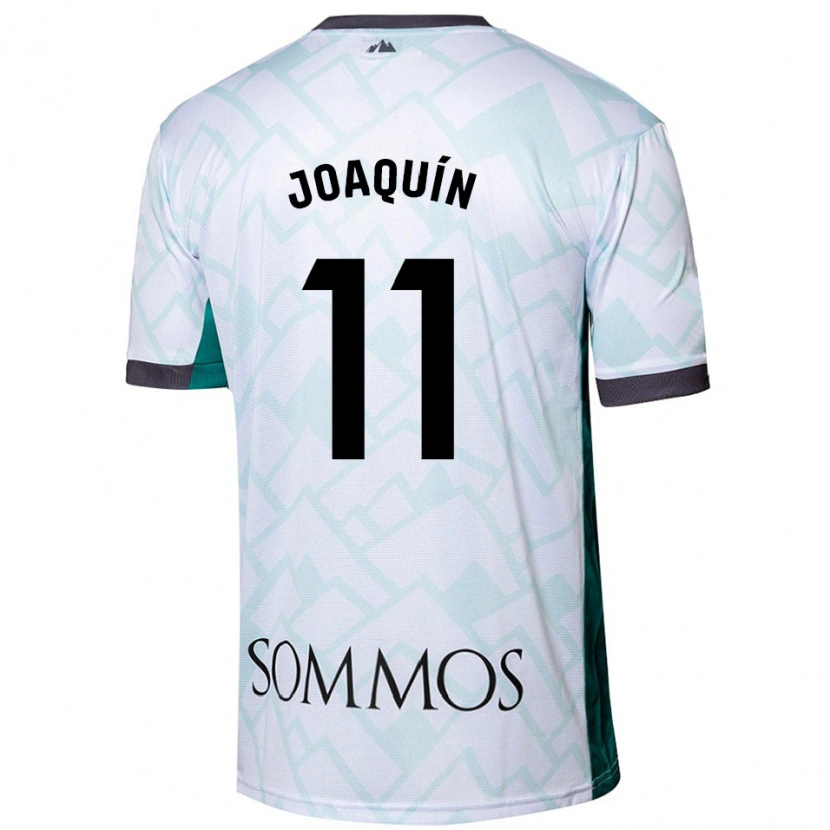 Danxen Hombre Camiseta Joaquín Muñoz #11 Blanco Verde 2ª Equipación 2024/25 La Camisa