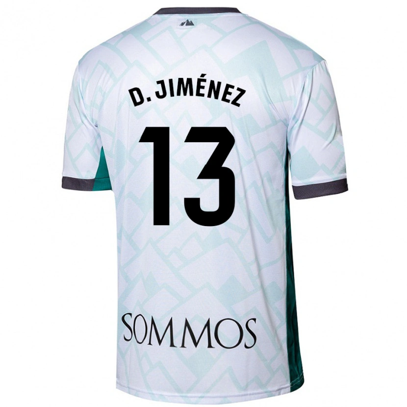 Danxen Hombre Camiseta Dani Jiménez #13 Blanco Verde 2ª Equipación 2024/25 La Camisa