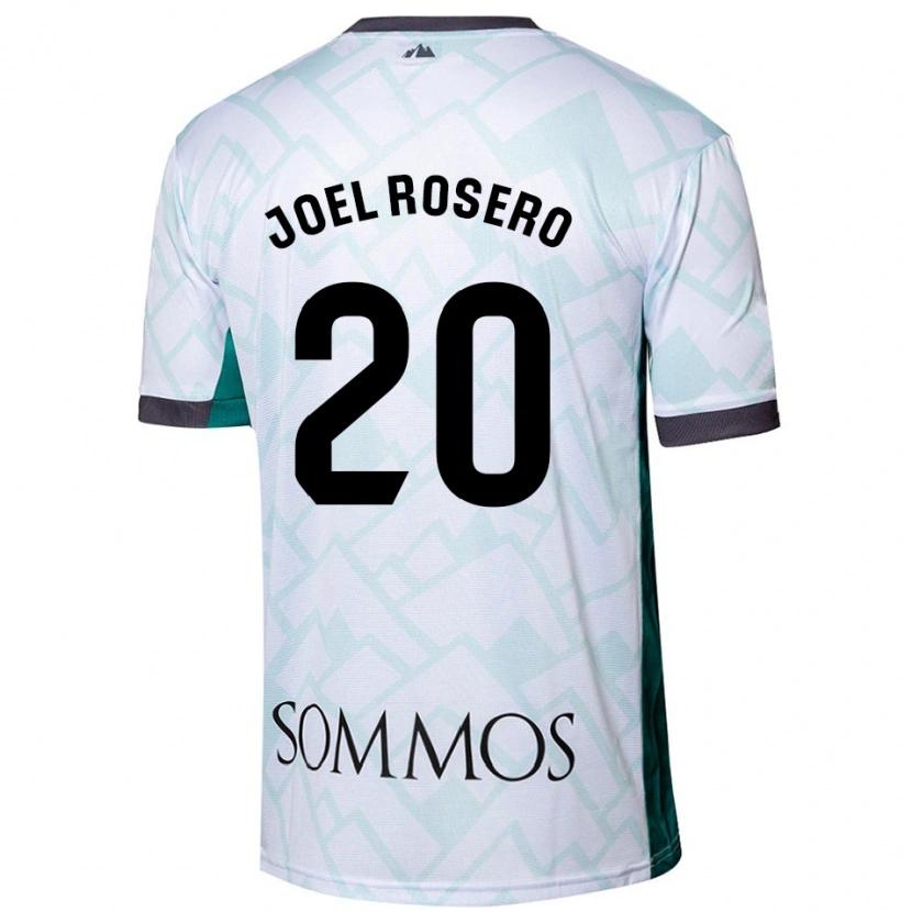 Danxen Hombre Camiseta Alexis Joel Rosero #20 Blanco Verde 2ª Equipación 2024/25 La Camisa