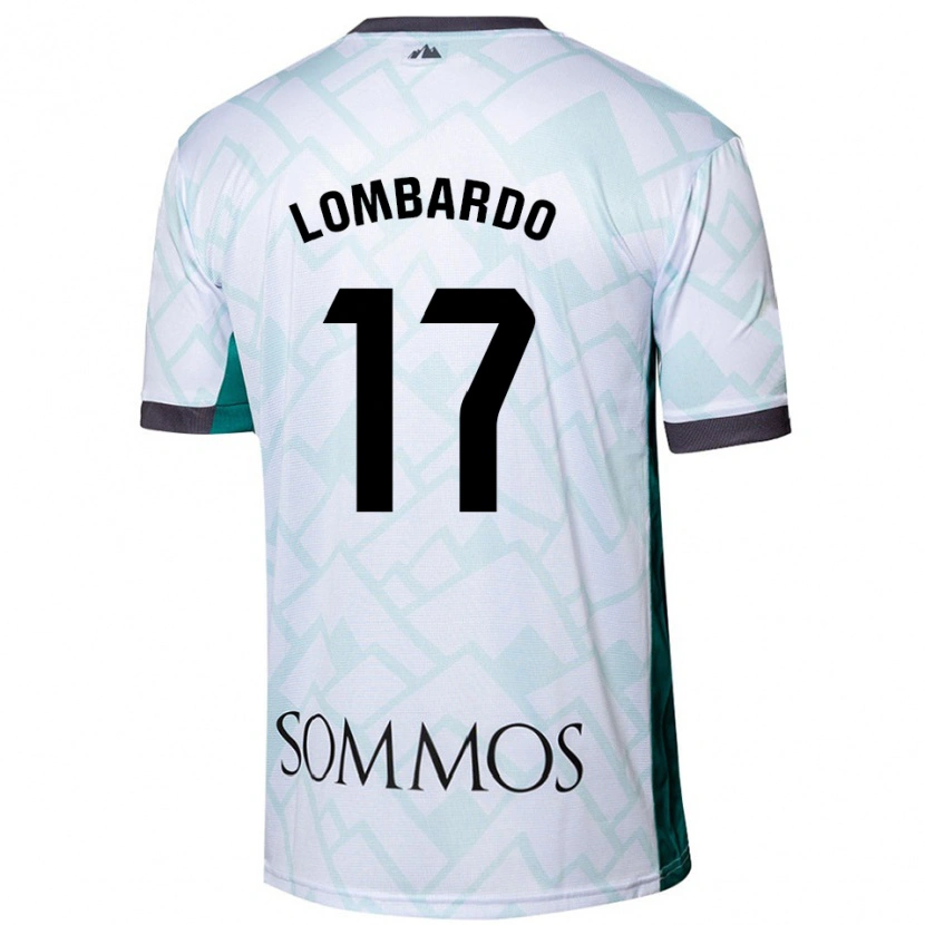 Danxen Hombre Camiseta Enzo Lombardo #17 Blanco Verde 2ª Equipación 2024/25 La Camisa
