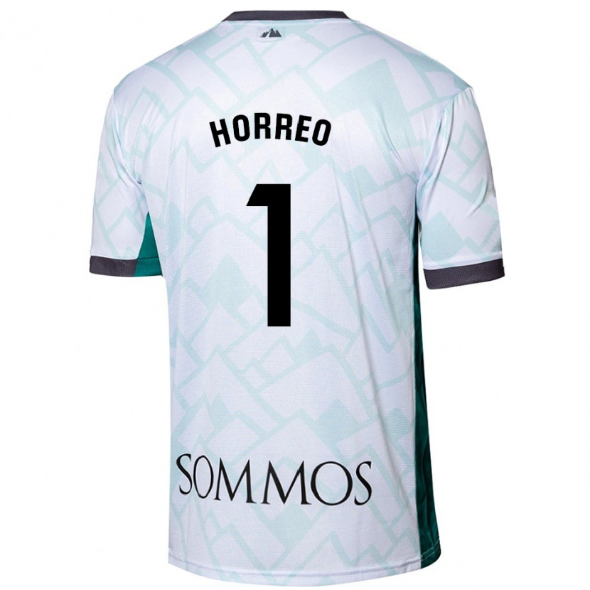 Danxen Hombre Camiseta Berto Hórreo #1 Blanco Verde 2ª Equipación 2024/25 La Camisa