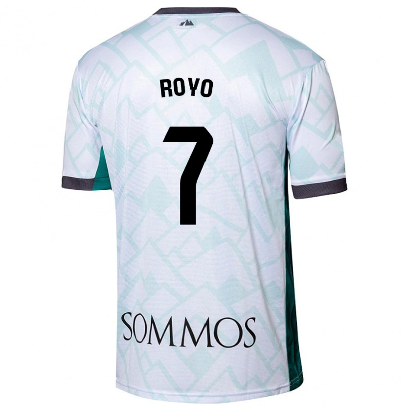 Danxen Hombre Camiseta Laura Royo #7 Blanco Verde 2ª Equipación 2024/25 La Camisa