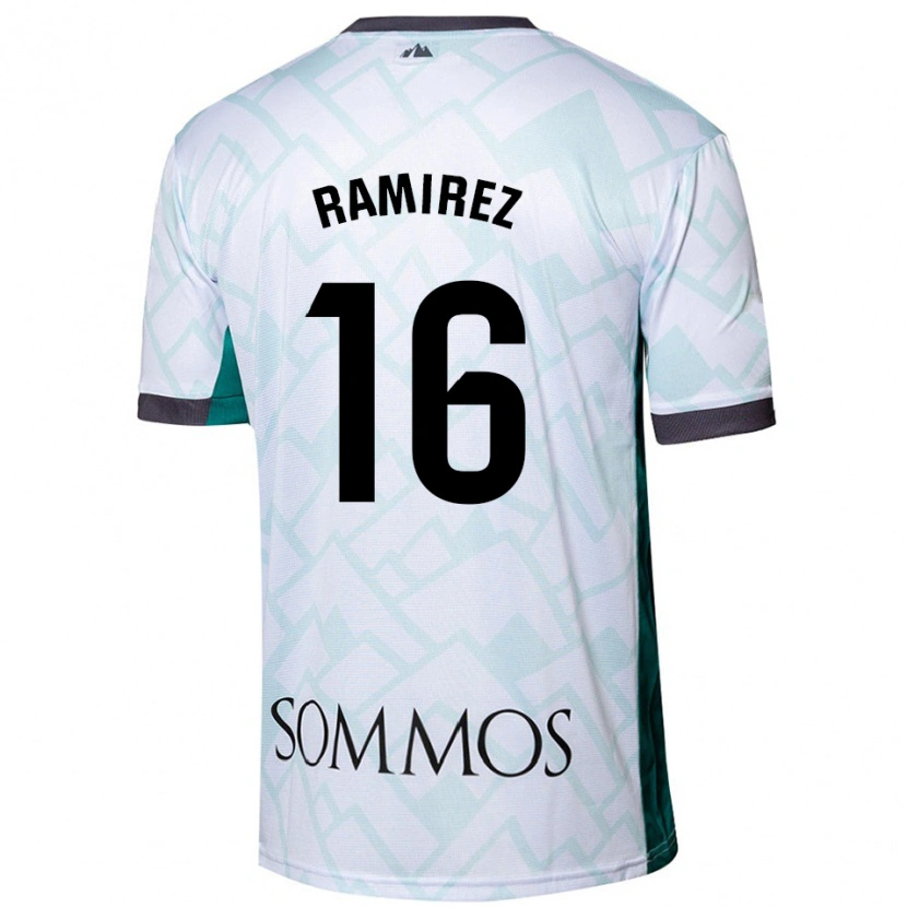 Danxen Hombre Camiseta Vanesa Ramírez #16 Blanco Verde 2ª Equipación 2024/25 La Camisa