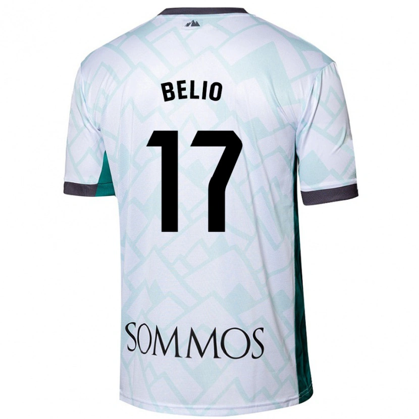 Danxen Hombre Camiseta Marta Belio #17 Blanco Verde 2ª Equipación 2024/25 La Camisa