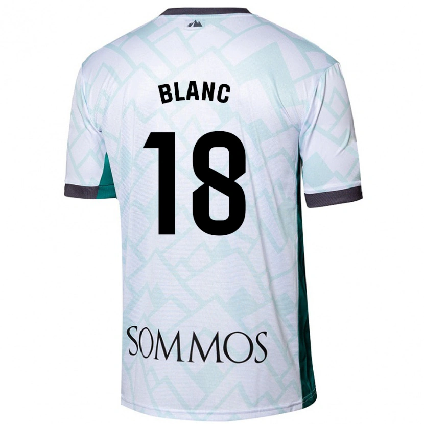 Danxen Hombre Camiseta Laia Blanc #18 Blanco Verde 2ª Equipación 2024/25 La Camisa