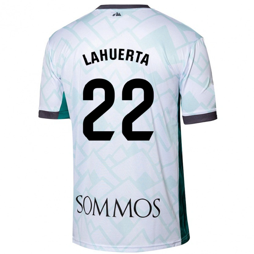 Danxen Hombre Camiseta Gema Lahuerta #22 Blanco Verde 2ª Equipación 2024/25 La Camisa