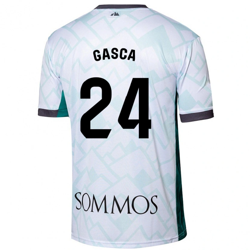 Danxen Hombre Camiseta Verónica Gasca #24 Blanco Verde 2ª Equipación 2024/25 La Camisa