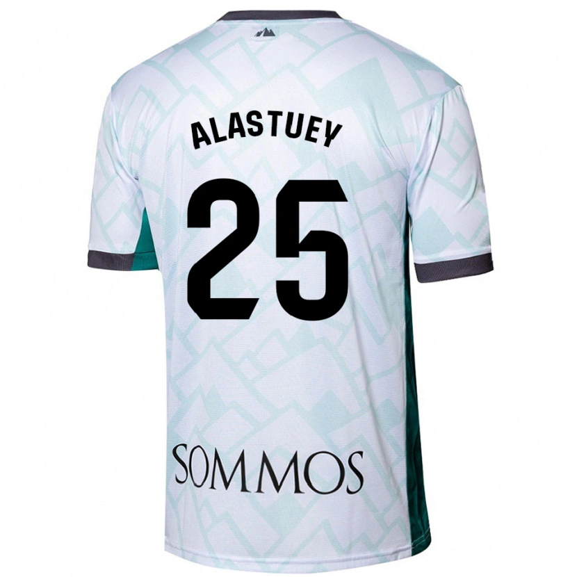 Danxen Hombre Camiseta Martina Alastuey #25 Blanco Verde 2ª Equipación 2024/25 La Camisa