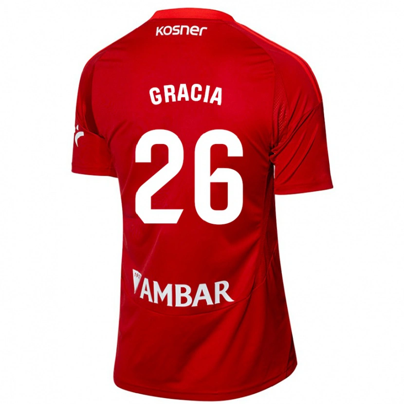 Danxen Hombre Camiseta Gori Gracia #26 Blanco Azul 2ª Equipación 2024/25 La Camisa