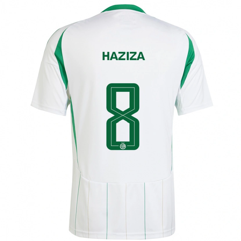 Danxen Hombre Camiseta Dolev Haziza #8 Blanco Verde 2ª Equipación 2024/25 La Camisa