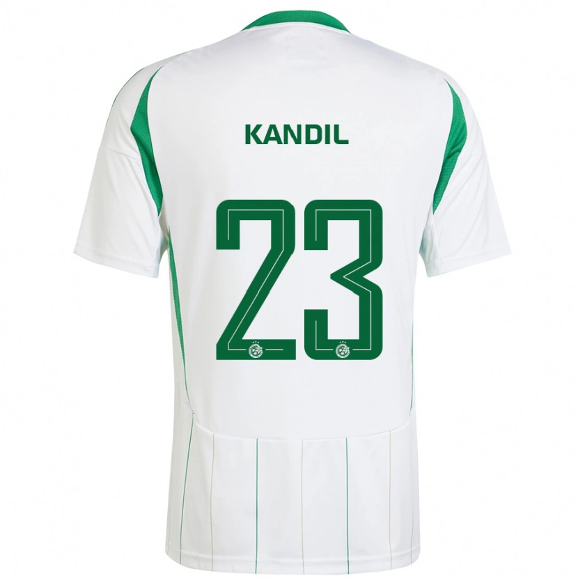 Danxen Hombre Camiseta Maor Kandil #23 Blanco Verde 2ª Equipación 2024/25 La Camisa