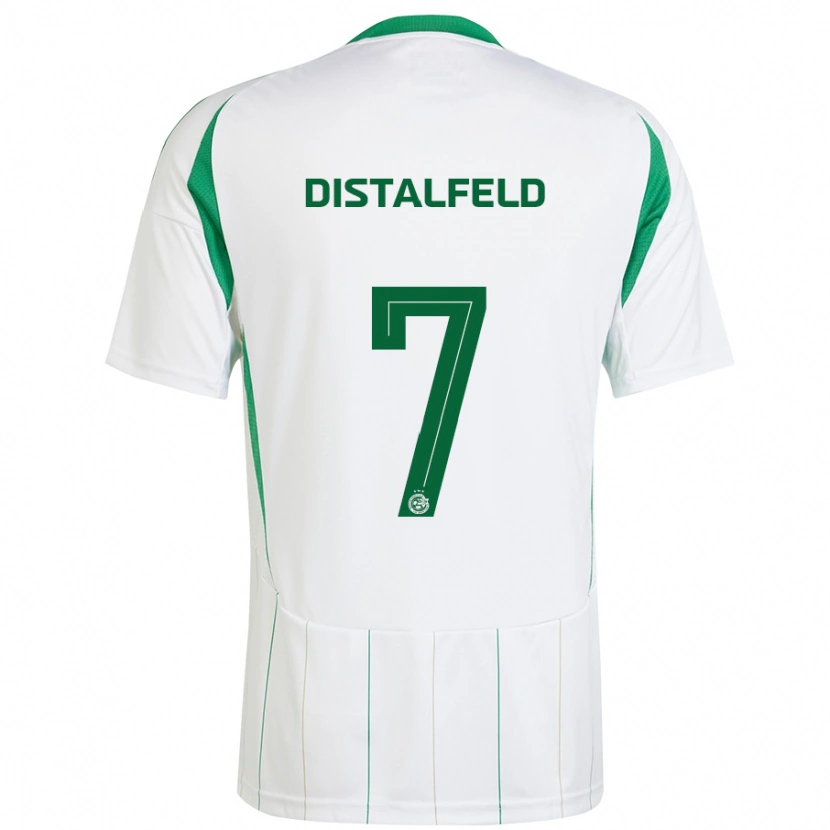 Danxen Hombre Camiseta Yanai Distalfeld #7 Blanco Verde 2ª Equipación 2024/25 La Camisa
