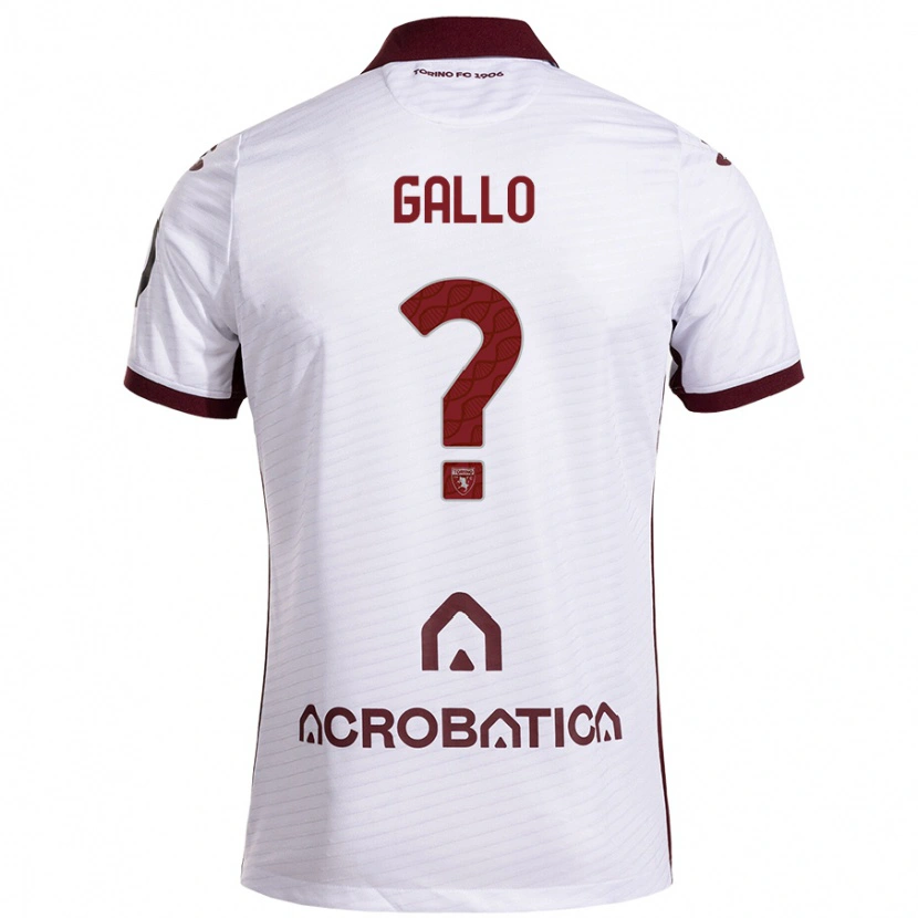 Danxen Hombre Camiseta Tommaso Gallo #0 Blanco Granate 2ª Equipación 2024/25 La Camisa