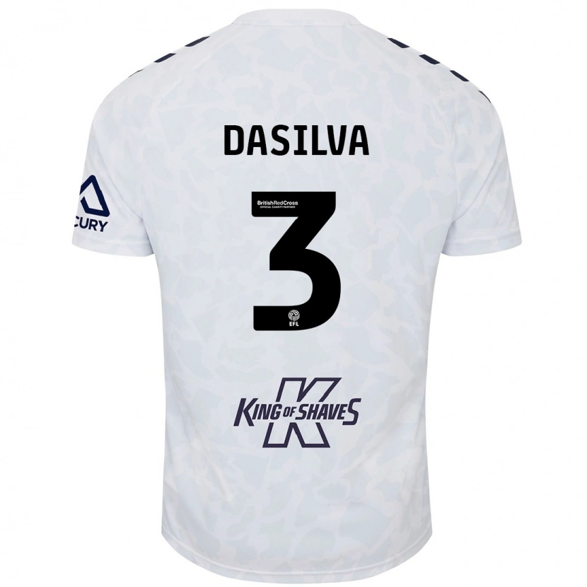 Danxen Hombre Camiseta Jay Dasilva #3 Blanco 2ª Equipación 2024/25 La Camisa