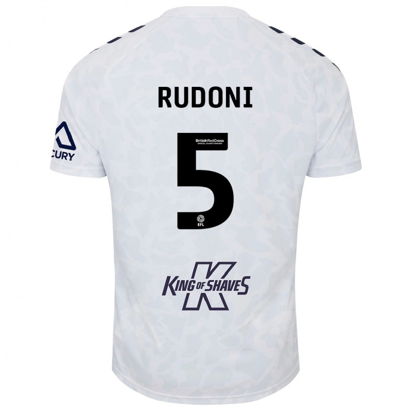Danxen Hombre Camiseta Jack Rudoni #5 Blanco 2ª Equipación 2024/25 La Camisa