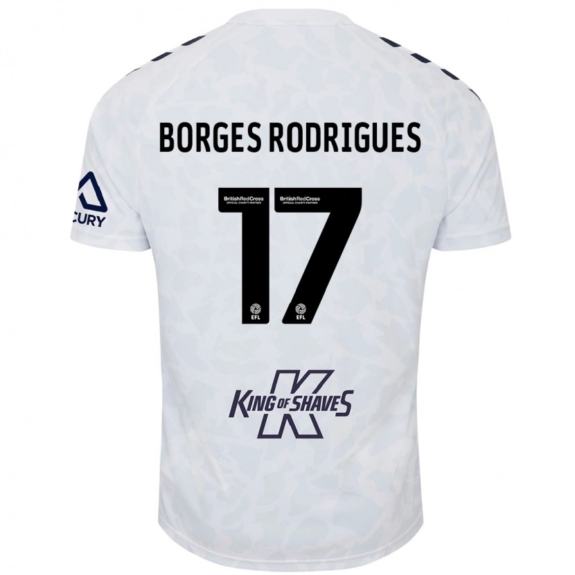 Danxen Hombre Camiseta Raphael Borges Rodrigues #17 Blanco 2ª Equipación 2024/25 La Camisa
